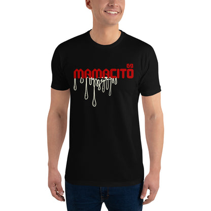 Gay Mens Fitted T-shirt - Drizzled Lips