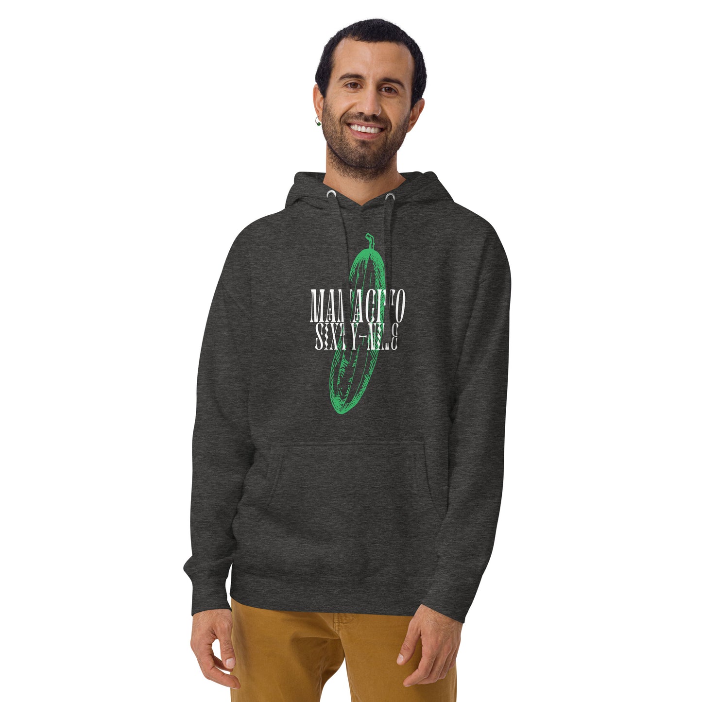 Gay Mens Premium Hoodie - Pickle Me Softly